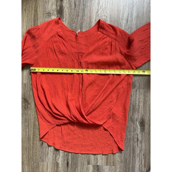 Free People Wrap Top Size Large Red Color - Picture 5 of 7